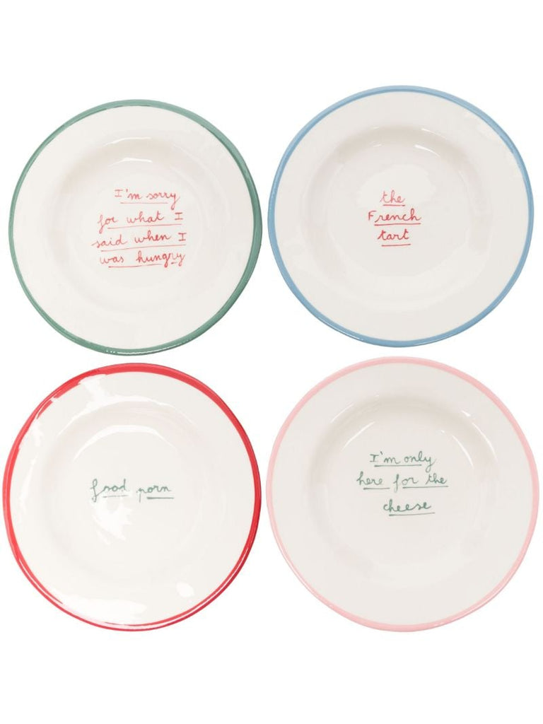 X Browns Printed Stonewear Plates Set
