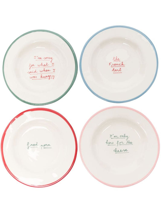 X Browns Printed Stonewear Plates Set