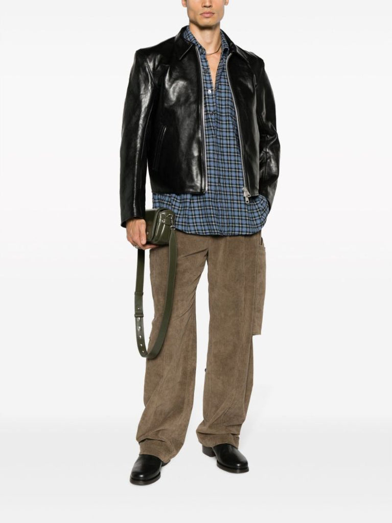 Blue Above Checked Flannel Shirt