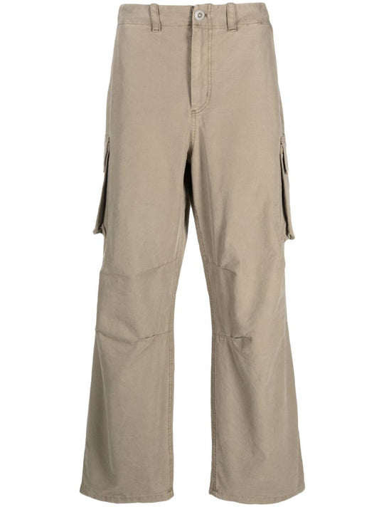 Brown Mount Cotton Cargo Trousers