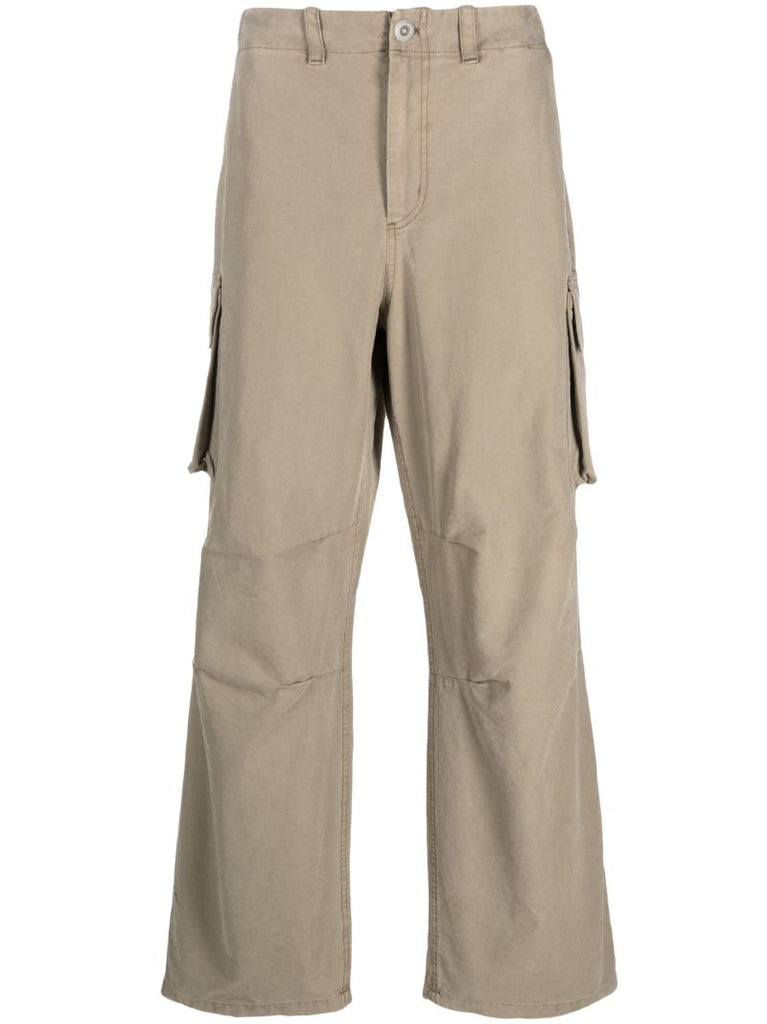 Brown Mount Cotton Cargo Trousers