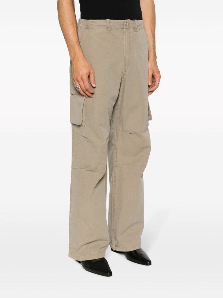Brown Mount Cotton Cargo Trousers