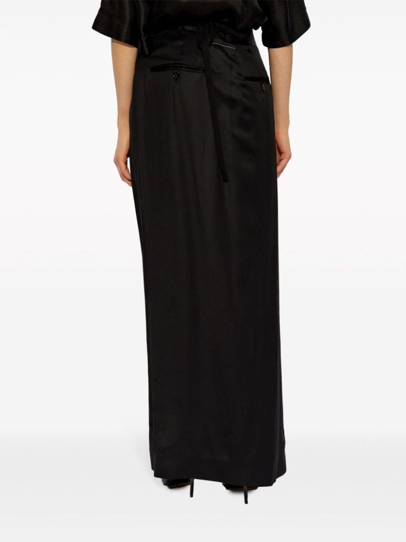 Black Satin Maxi Skirt