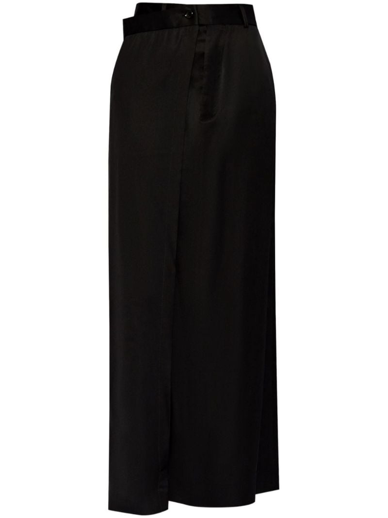 Black Satin Maxi Skirt