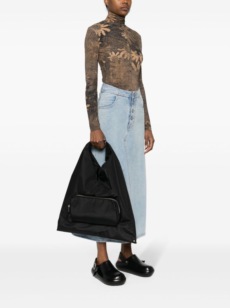 Black Japanese Medium Tote Bag