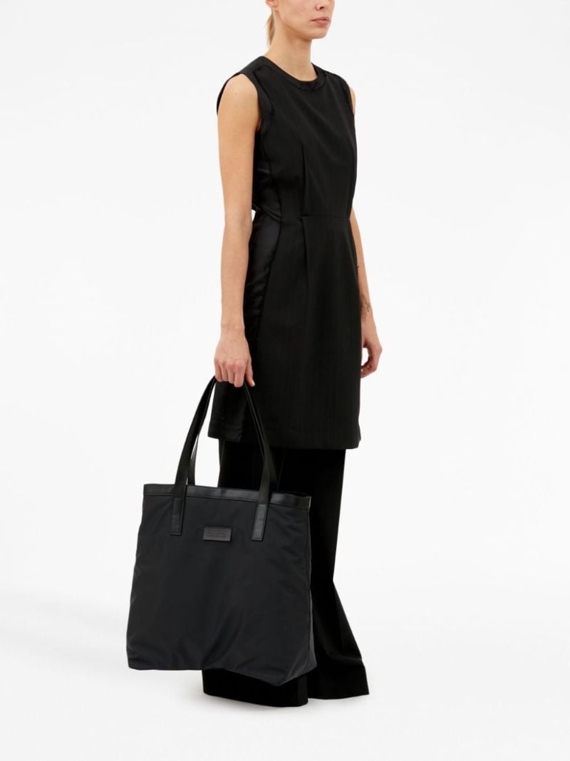 Black Logo-patch Tote Bag