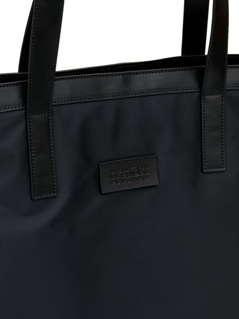 Black Logo-patch Tote Bag