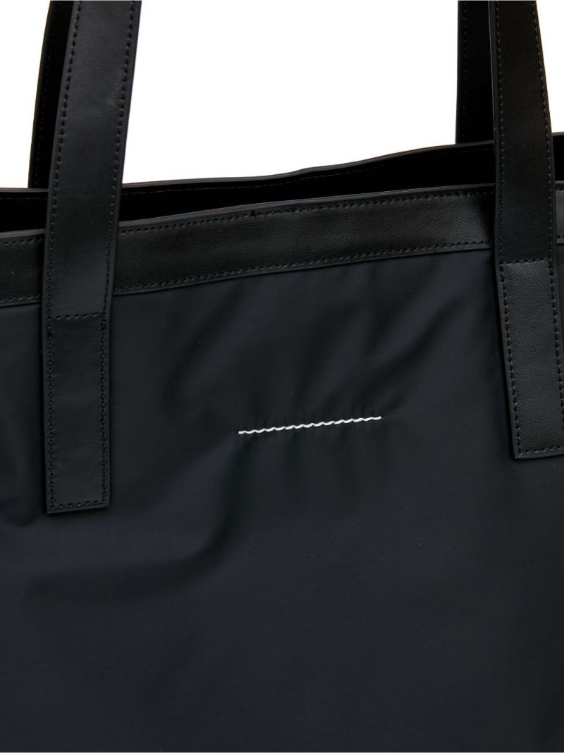 Black Logo-patch Tote Bag