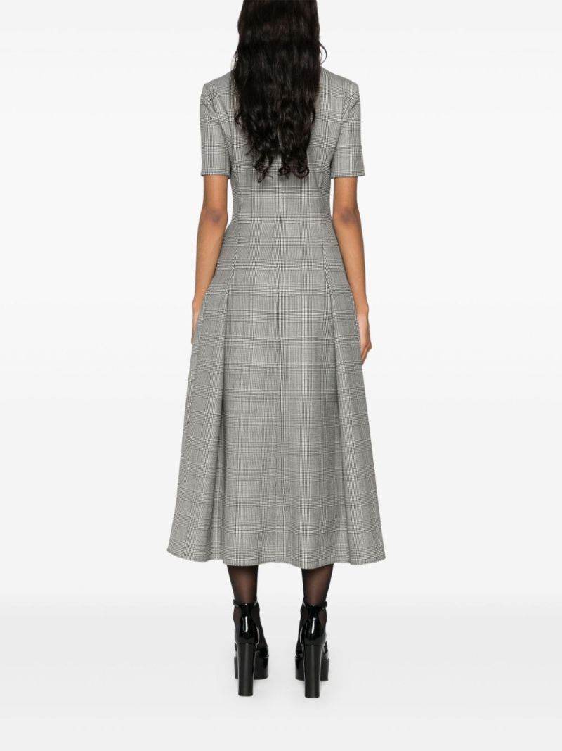 Prince of Wales Slashed Midi Dress
