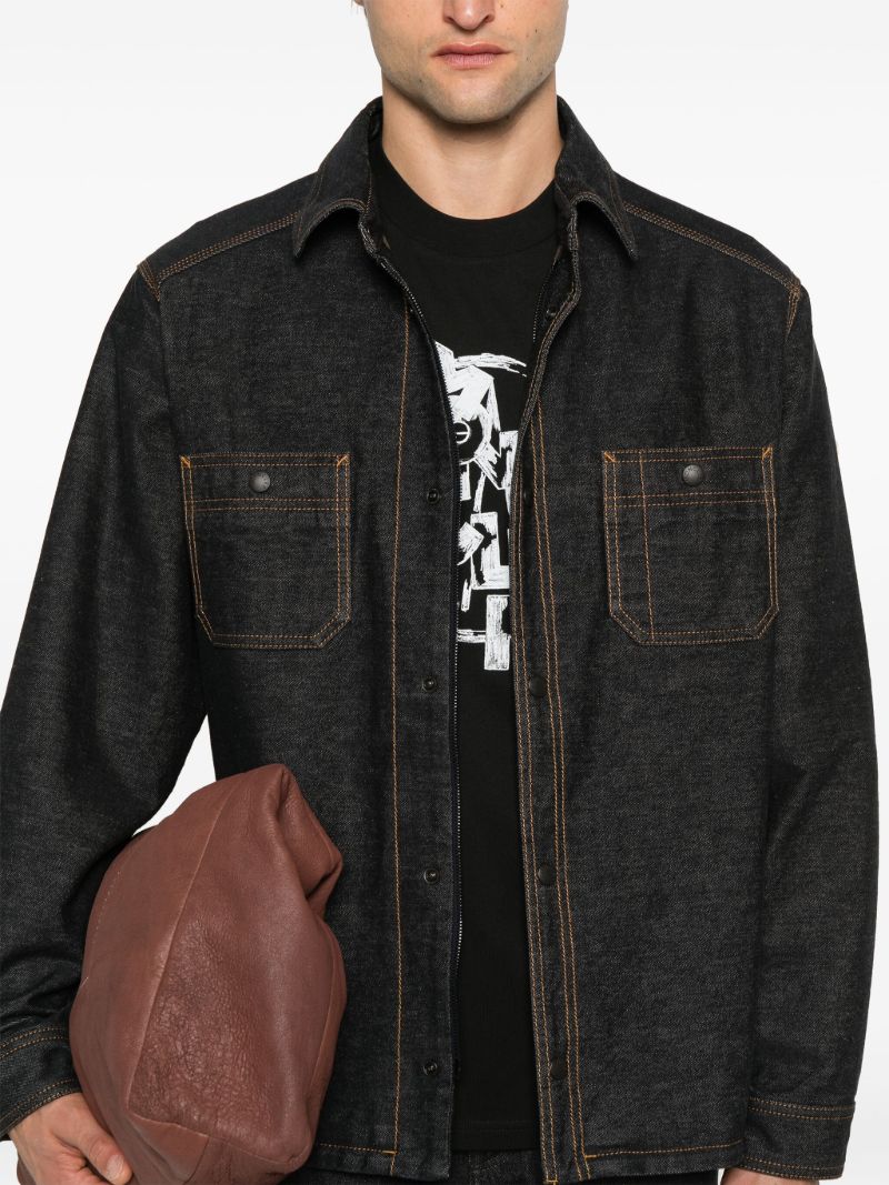 Contrast-stitching Denim Jacket