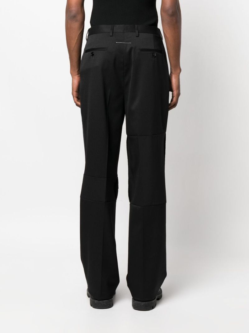 Black Tailored Straight-leg Trousers