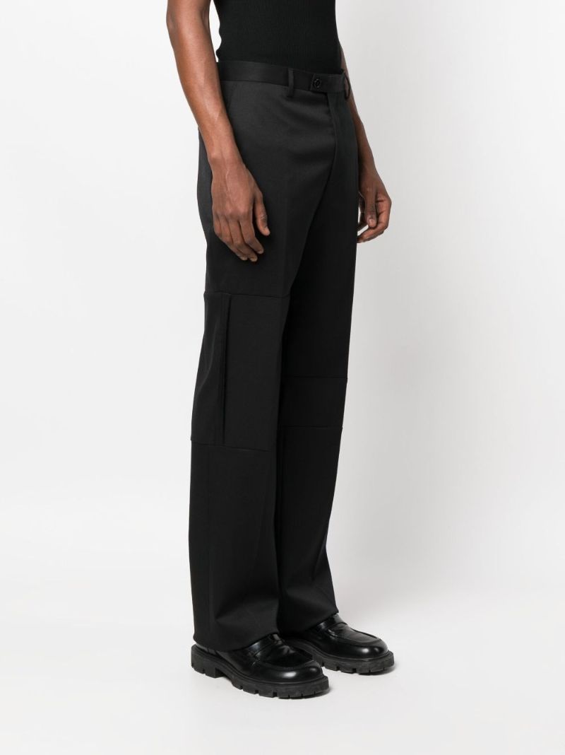 Black Tailored Straight-leg Trousers