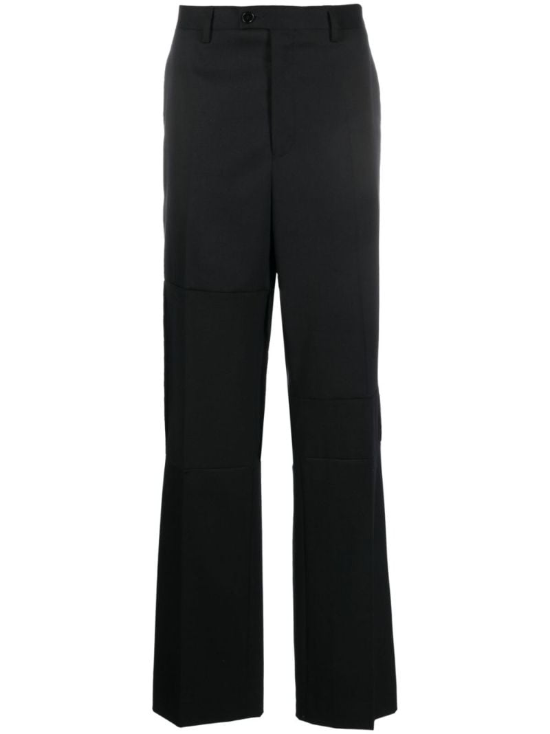 Black Tailored Straight-leg Trousers