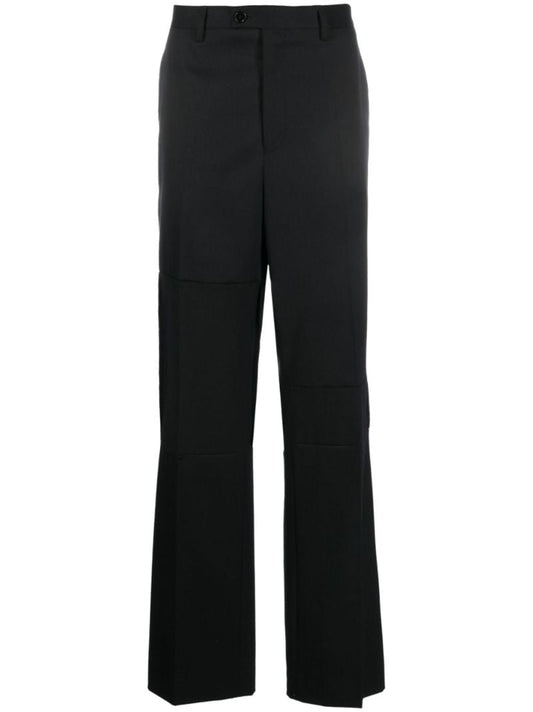 Black Tailored Straight-leg Trousers