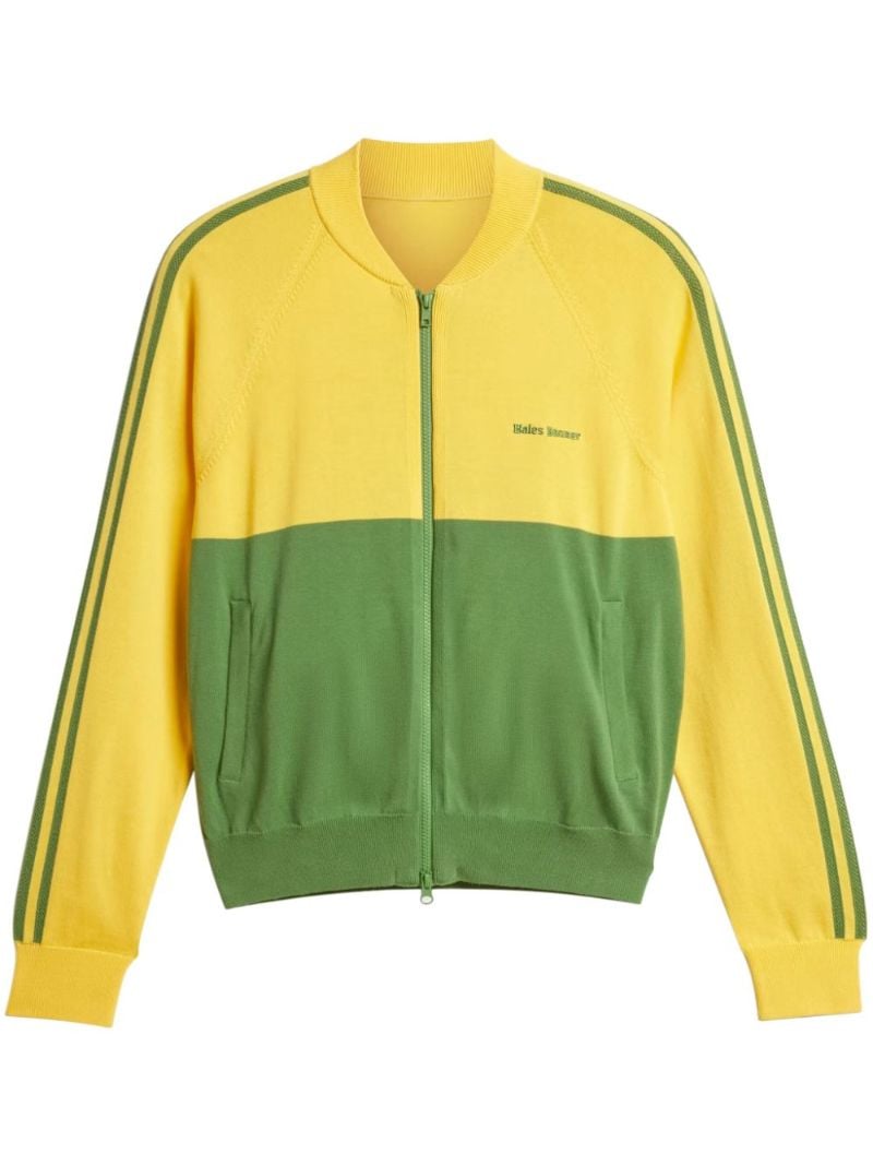 X Wales Bonner Green Knitted Track Jacket