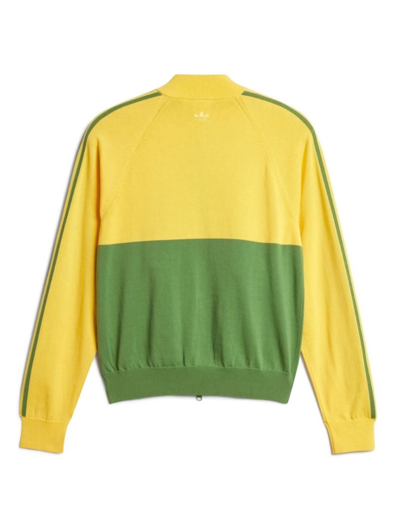 X Wales Bonner Green Knitted Track Jacket