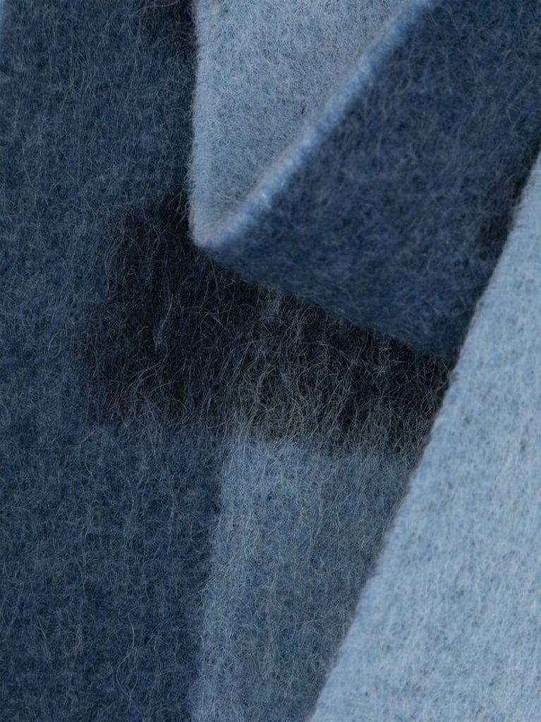 Blue Logo-applique Knitted Scarf