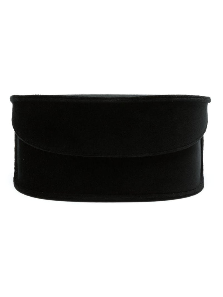 Black Half-rim Shield-frame Sunglasses