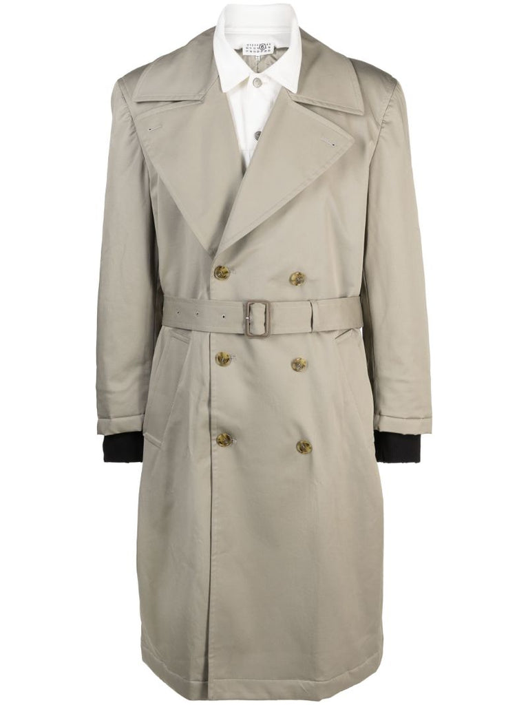 Neutral Cotton Trench Coat