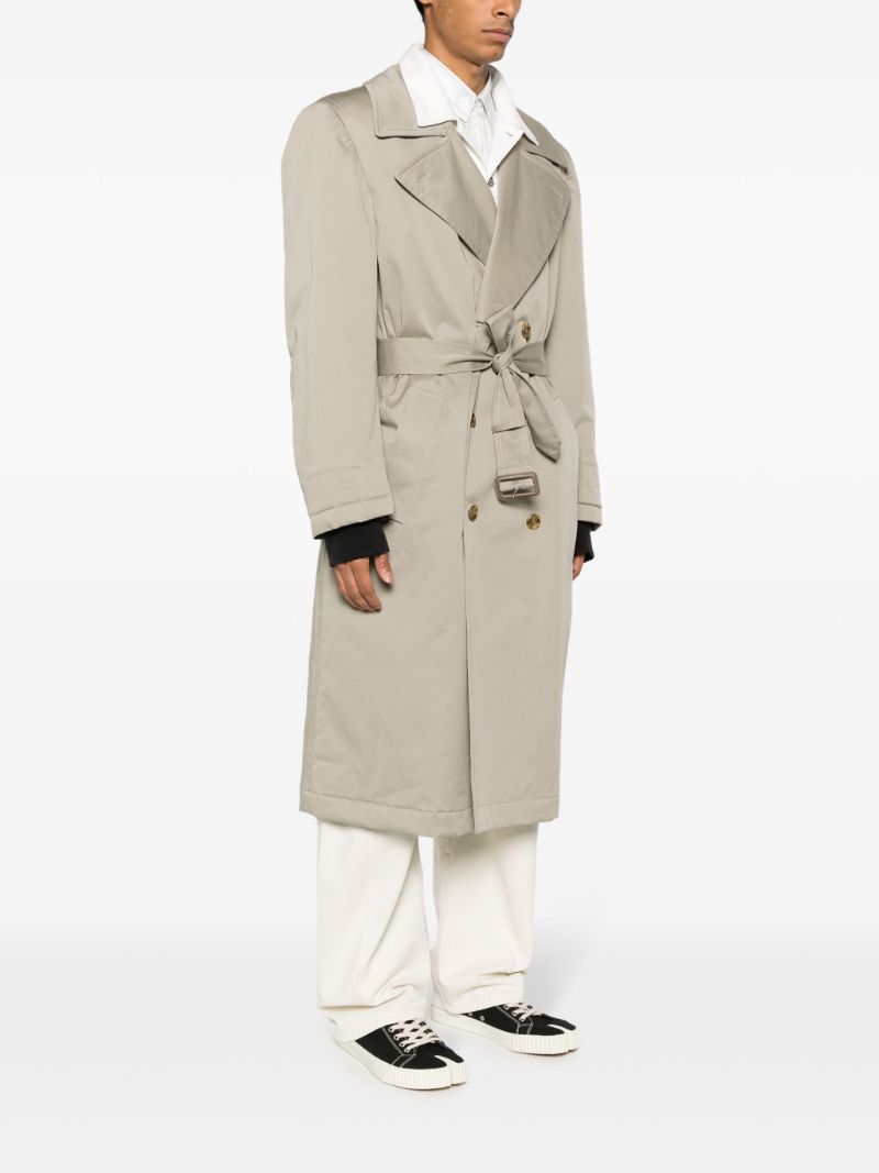 Neutral Cotton Trench Coat