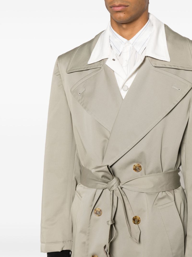 Neutral Cotton Trench Coat