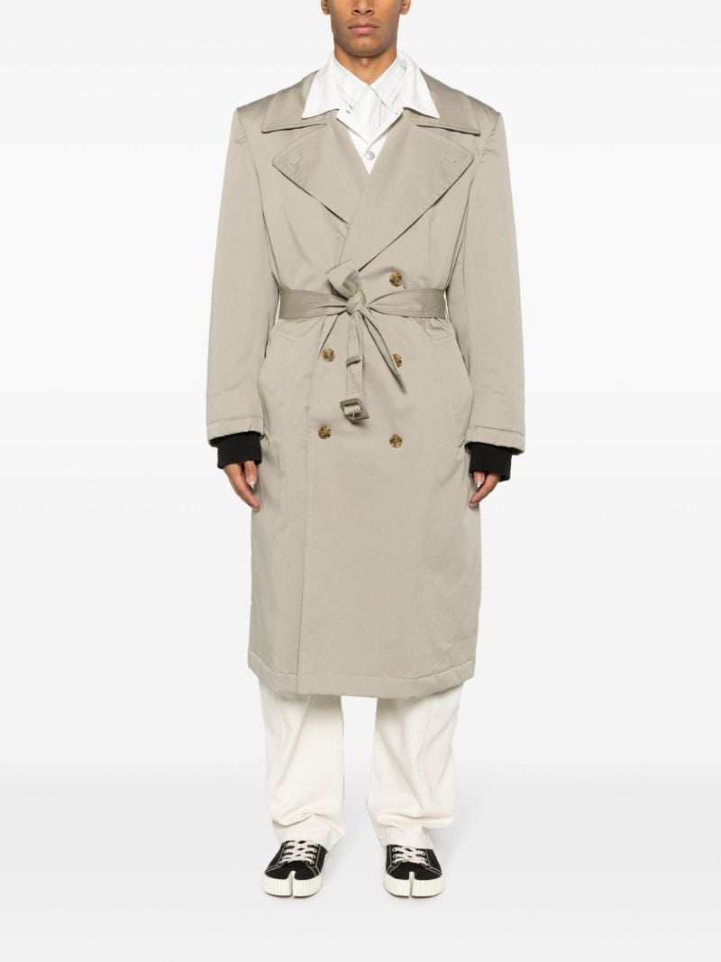 Neutral Cotton Trench Coat