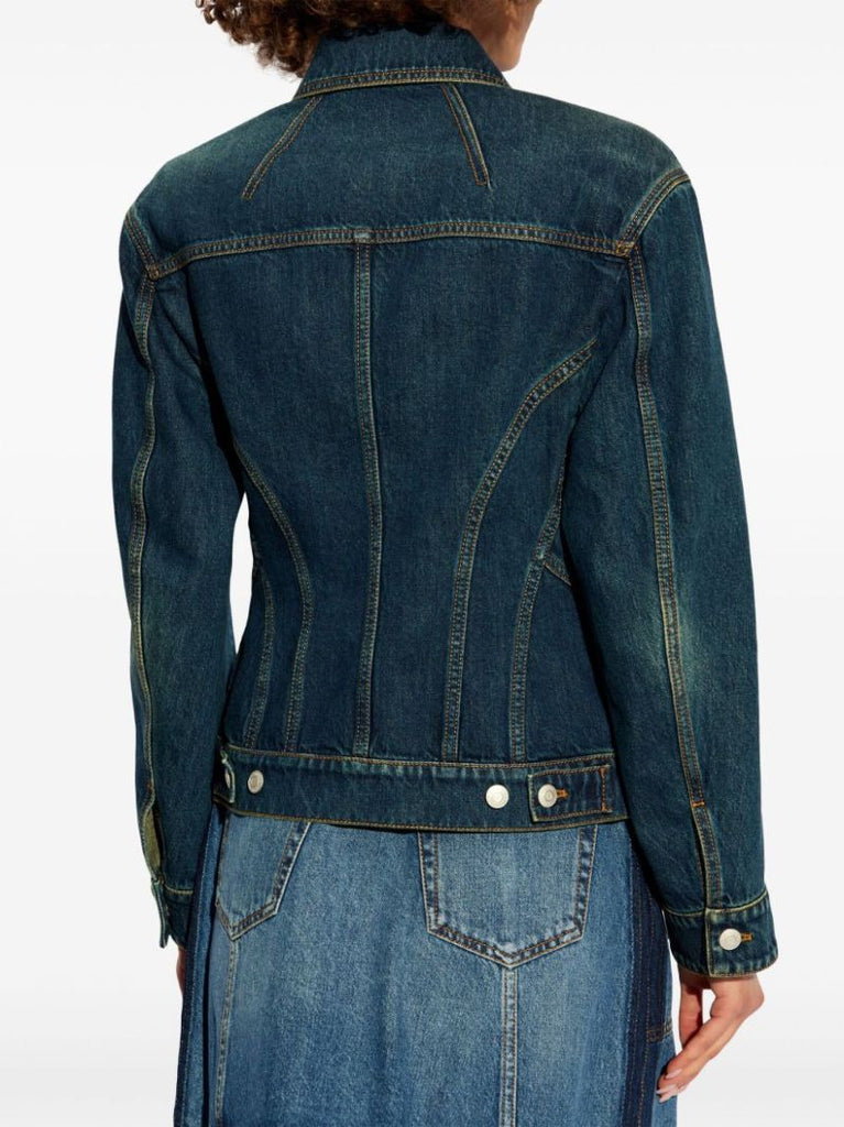 Waisted Stitched Denim Jacket