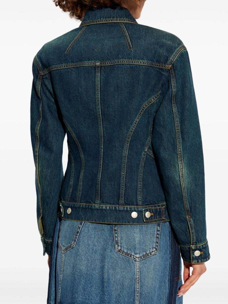 Waisted Stitched Denim Jacket