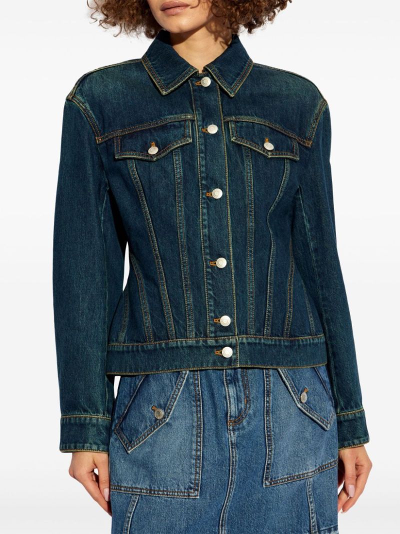 Waisted Stitched Denim Jacket