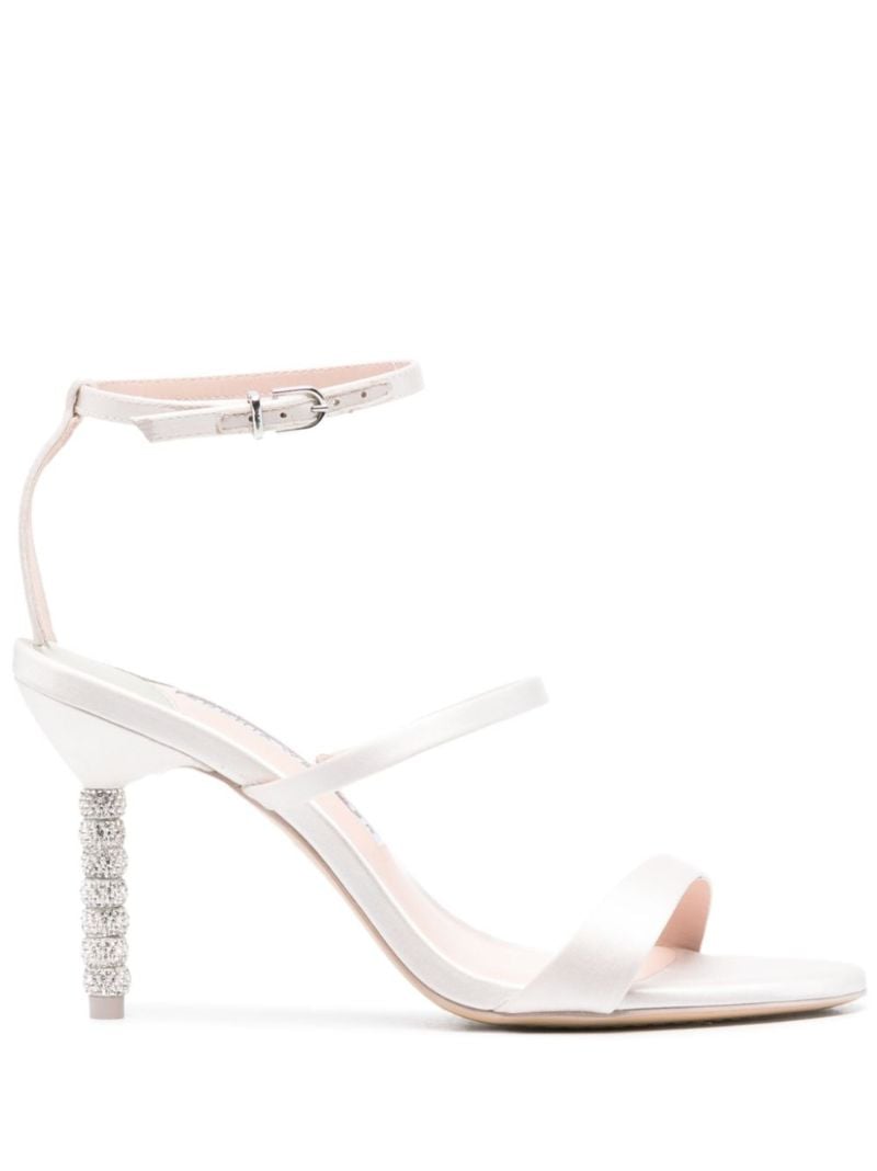 White Rosalind 85 Leather Sandals