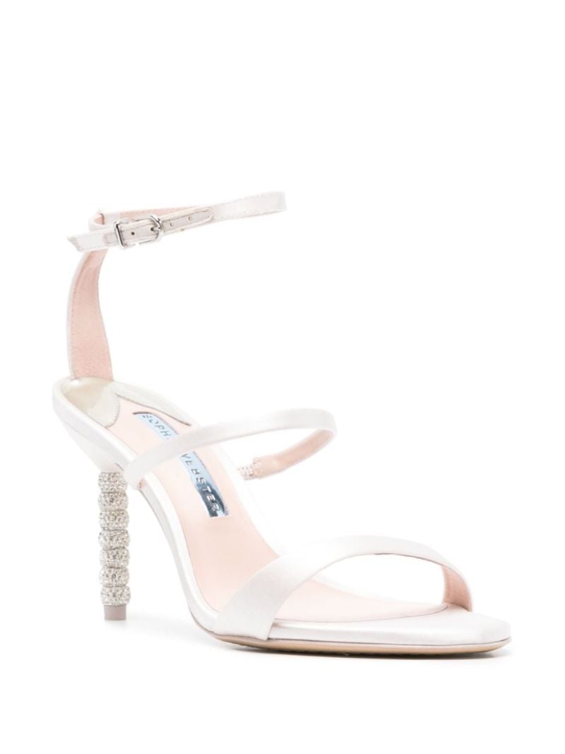 White Rosalind 85 Leather Sandals