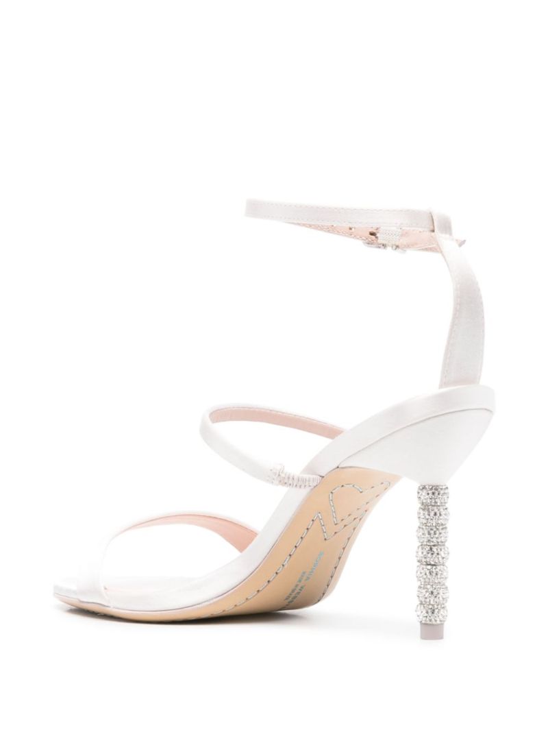 White Rosalind 85 Leather Sandals
