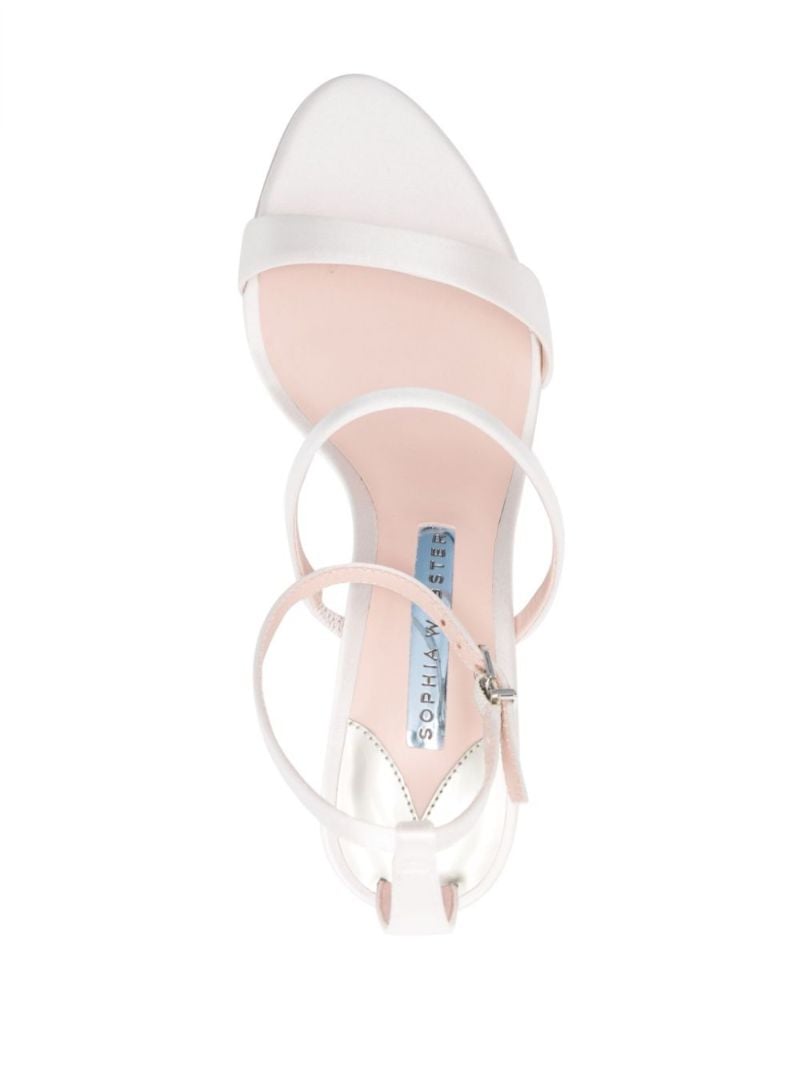 White Rosalind 85 Leather Sandals