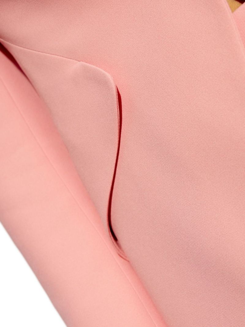 Leaf Crepe Single-breasted Blazer