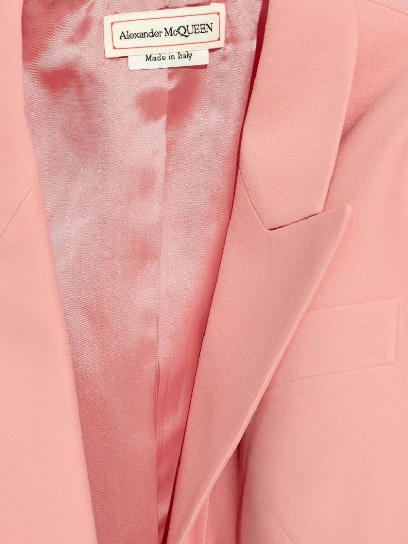 Leaf Crepe Single-breasted Blazer