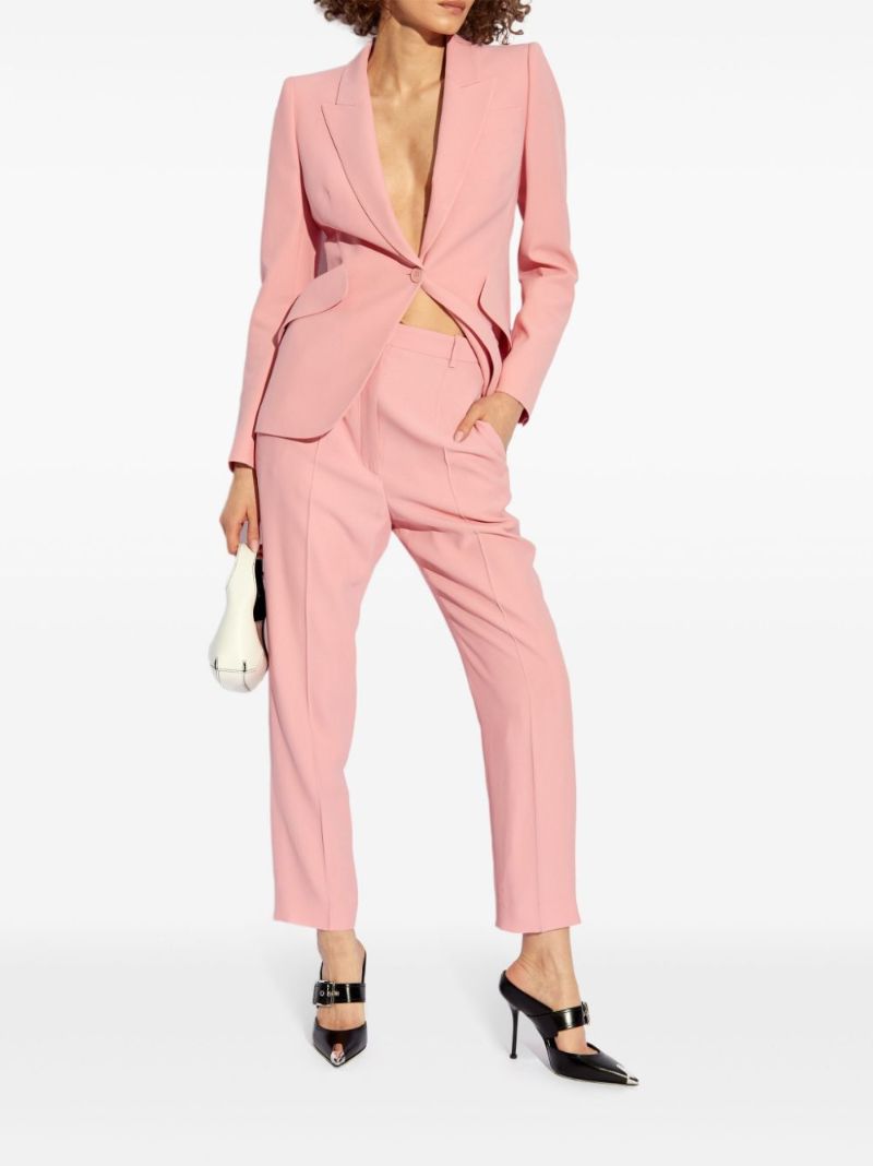 Leaf Crepe Single-breasted Blazer