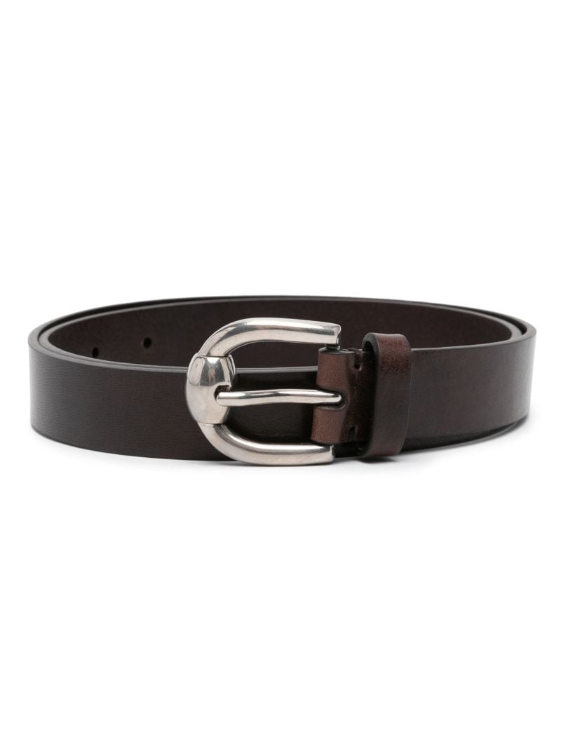 Brown Buckled Leather Belt