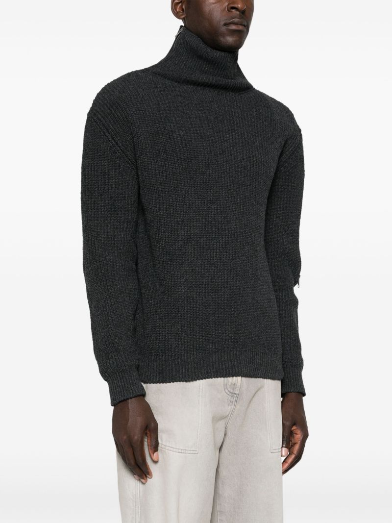 Ruffled-neck Sweater