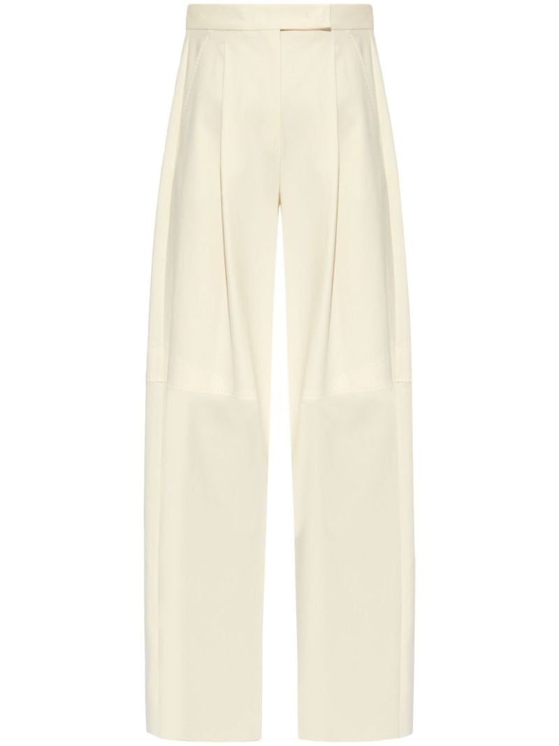 White High-waist Wide-leg Trousers