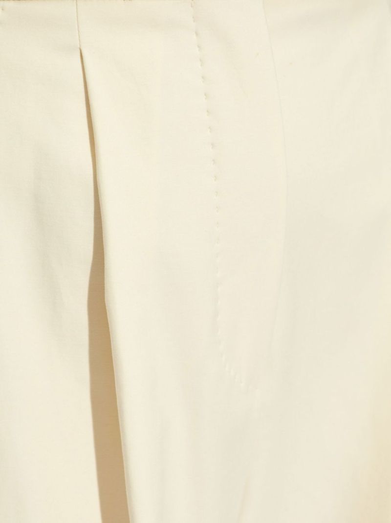 White High-waist Wide-leg Trousers