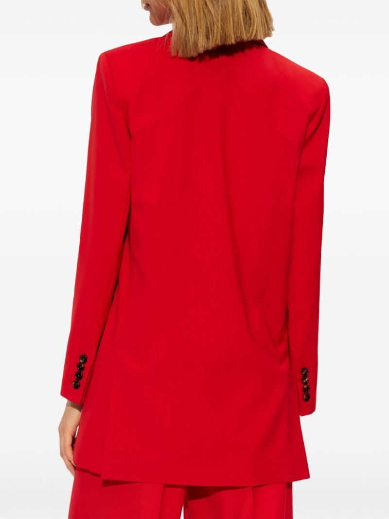 Red Double-breasted Virgin Wool Blazer