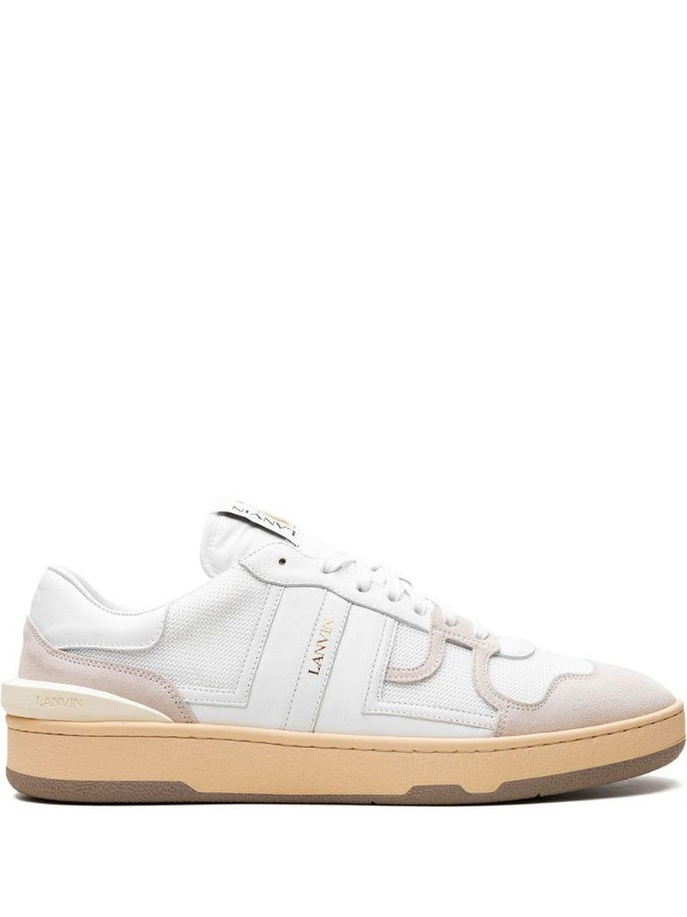 White Clay Panelled Sneakers