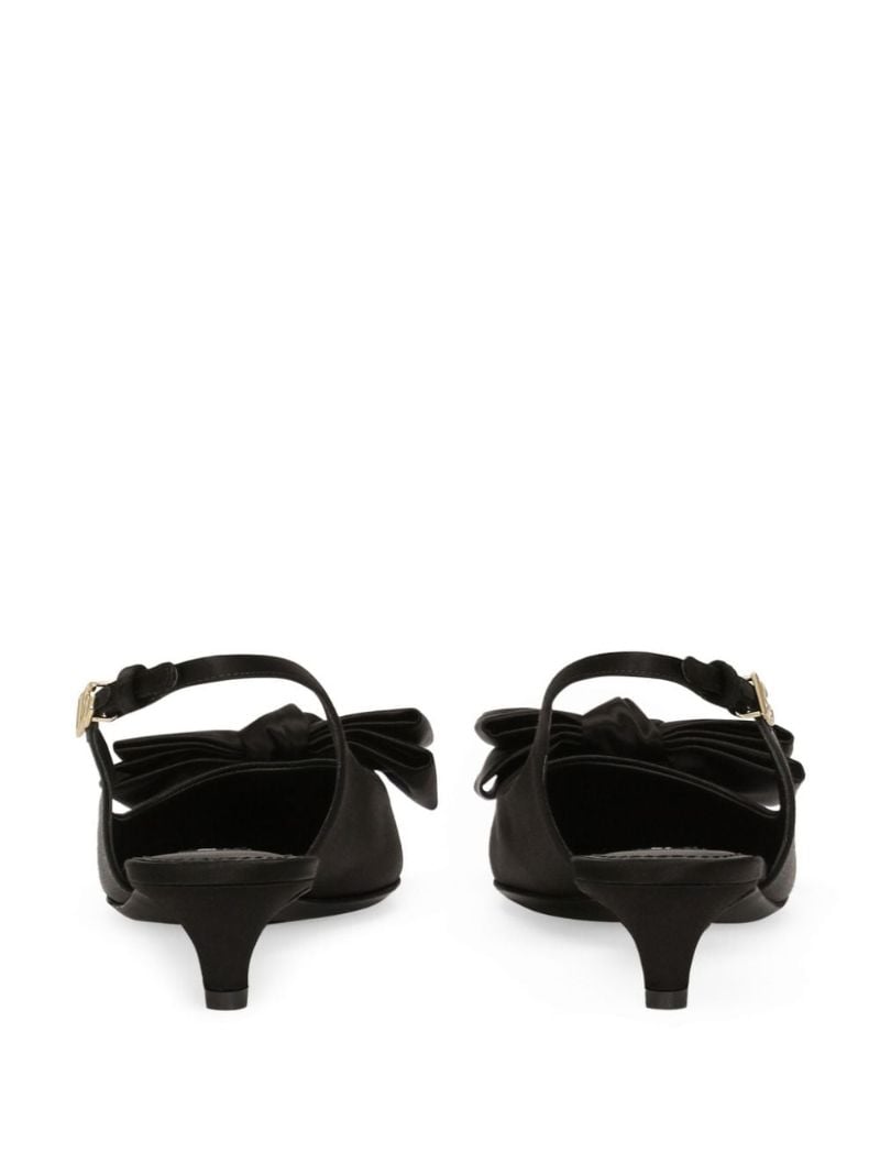 Bow-detailed Slingback Pumps