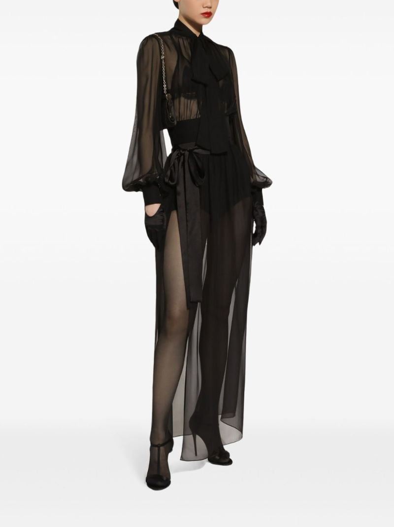 Silk Chiffon Maxi Skirt