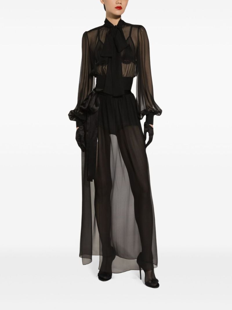 Silk Chiffon Maxi Skirt