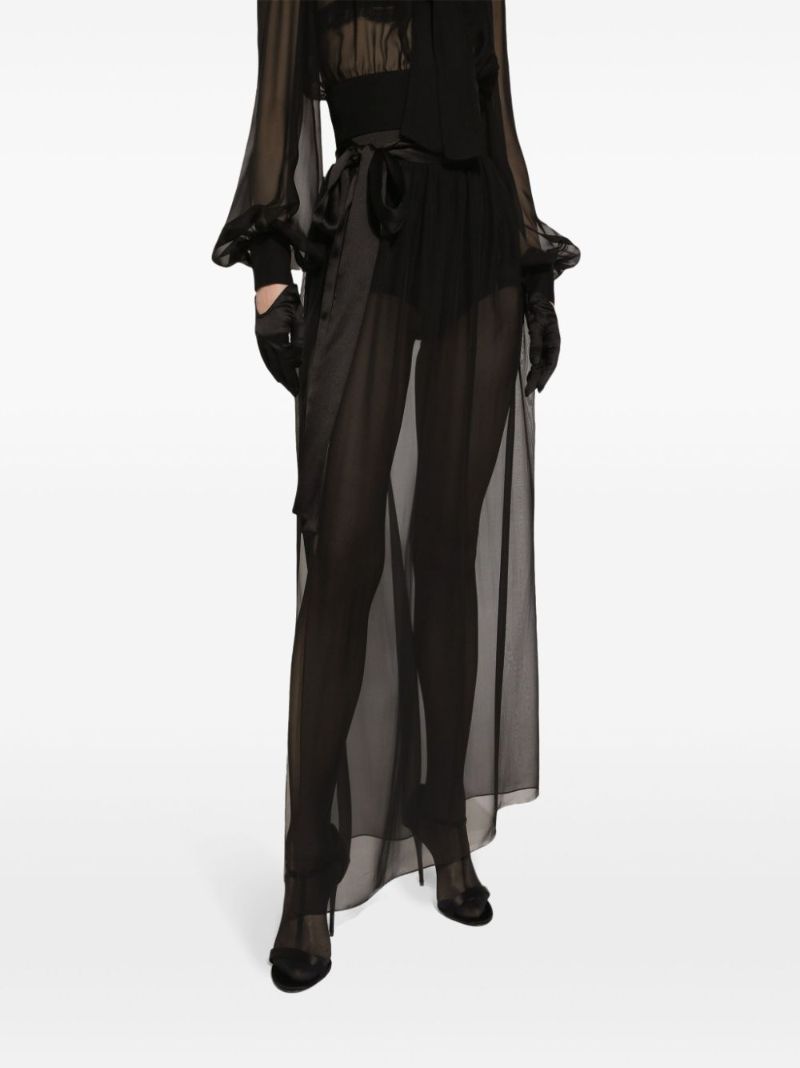 Silk Chiffon Maxi Skirt