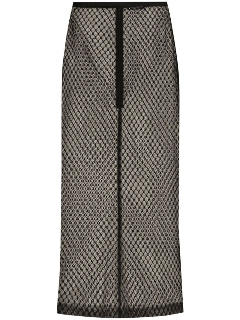 Mesh Midi Pencil Skirt