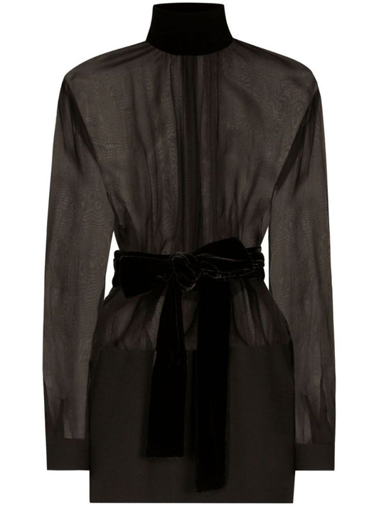 Crepe Organza Mini Dress