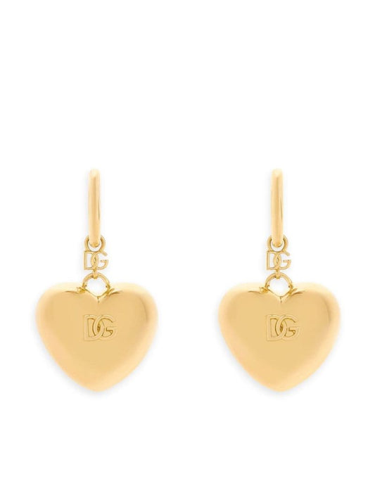 Dg Logo Heart Drop Earrings