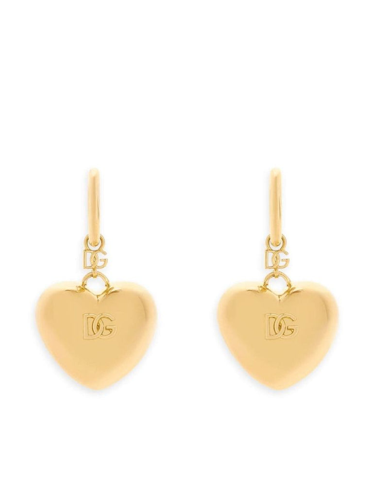 Dg Logo Heart Drop Earrings